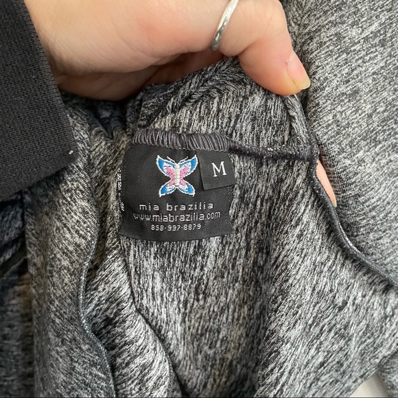 Mia Brazilia Gray Marl Tie Front Super Soft Top - Picture 3 of 4